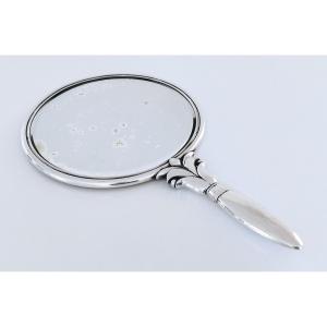 Georg Jensen Solid Silver Hand Mirror 
