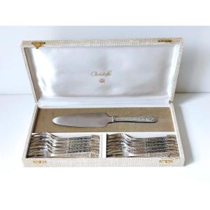 Twelve Cake Forks With The Christofle Villeroy Model Server 