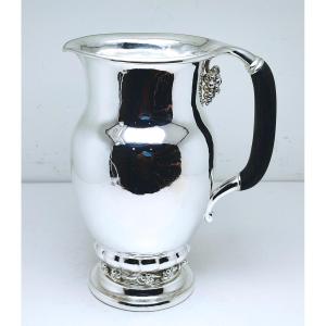 Sterling Silver Hammered Pitcher Georg Jensen Model 407 B