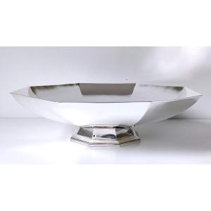 Cup, Art Deco Centerpiece In Solid Silver Wolfers 
