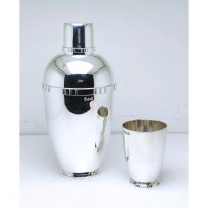 Wolfers Solid Silver Art Deco Shaker With Beaker