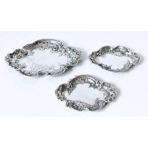 Set Of Three Solid Silver Bowls 