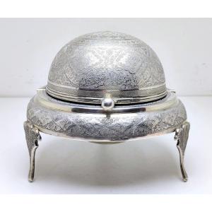 Iranian Solid Silver Caviar Bowl 