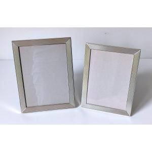 Two Art Deco Silver Photo Frames