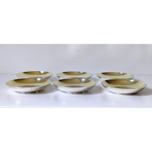 Six Solid Silver Finger Bowls Liege 1820-1858