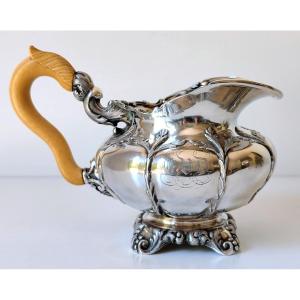 Pitcher In Sterling Silver And Ivory