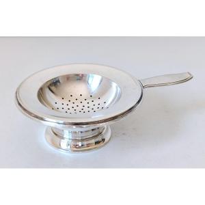 Wolfers Solid Silver Art Deco Tea Strainer, Jade Model