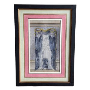 Watercolor - Napoleon III Decoration Project - 19th Century