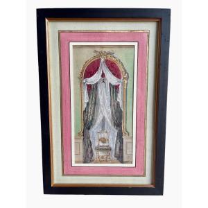 Watercolor Napoleon III Decoration Project - 19th Century