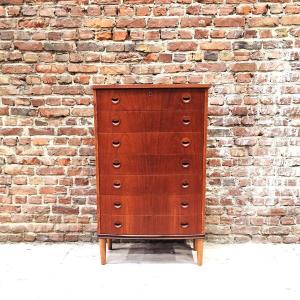 Scandinavian Tall Boy In Teak, Kai Kristiansen