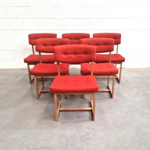 Set Of Six Vintage Scandinavian Henning Sorensen Chairs