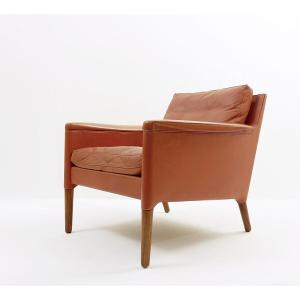 Scandinavian Leather Armchair, Kurt Ostervig