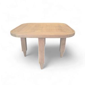 "jérôme" Pedestal Table In Light Oak, Guillerme And Chambron