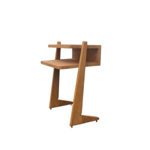Light Oak Bedside Table, Guillerme And Chambron