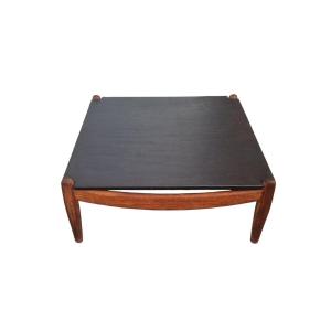 Scandinavian Coffee Table In Teak And Slate