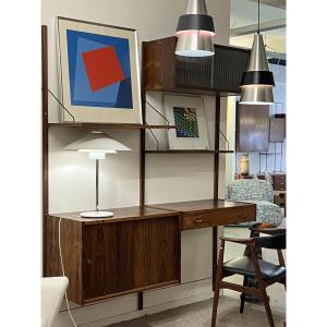Scandinavian Wall Unit In Rosewood