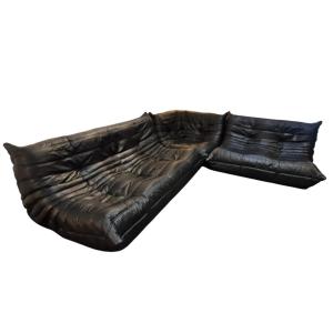 Togo Leather Lounge Set, Ligne Roset