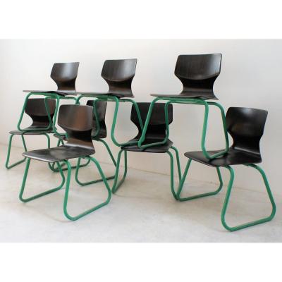 Suite Of 8 Flototto Chairs Child Model