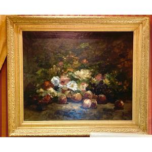 Large Oil On Canvas - Fricheteau René. French School Early 20th Century.