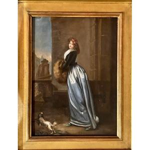 The Woman With The Muff After Louis-léopold Boilly (1761-1845) - 19th Century