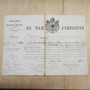 Pension Patent 1864 (ministry Of The Household Of The Emperor)