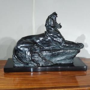 Art Deco Sculpture "the Awakening Of The Beast"