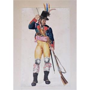 Watercolor Drawing 19th C