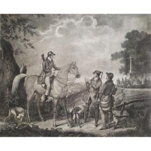 Hunting Hunters 19th C Engraving