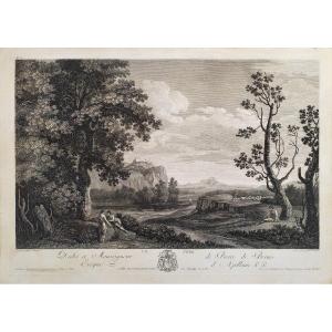 Romantic Landscape Engraving By George Hackert 18th Century