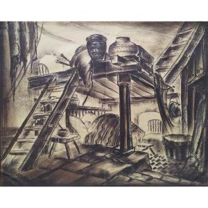 Andrej Andrejew Don Quixote, Sancho Panza Asleep Pastel