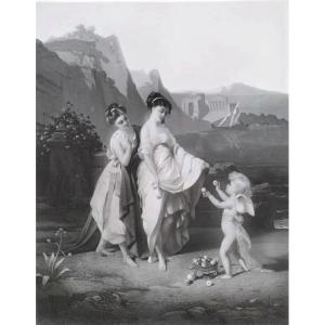 Engraving Etching Print After Brochart Neoclassical Style
