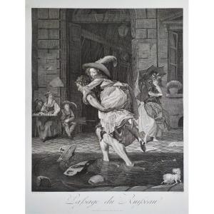 Parisian Scene Engraving Etching Print