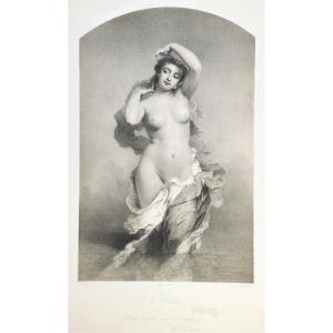 Aurora Greek Mythology Lithograph 19th C Print