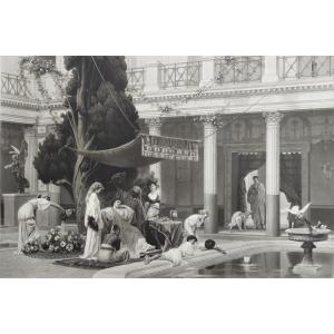 Large Engraving The Gyneceum After Gustave Boulanger