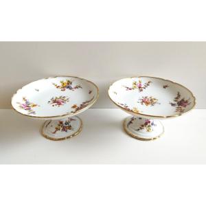 Handpainted  Paris Porcelain Two Fruit Bowls 