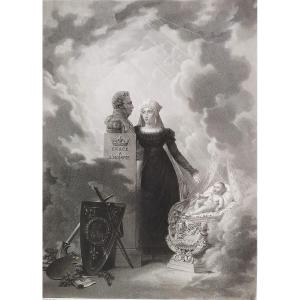 Duchess De Berry Duc De Bordeaux Chambord Historical Engraving 19th C Etching Old Print