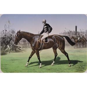 Racing Horse 19th Century Lithograph Old Print