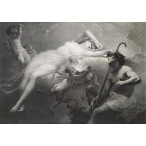 Star Of The Day Large Photogravure After Diogenes Maillart 19th C Old Print