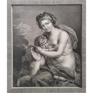 Venus Love Mythological Engraving After Elisabeth Vigée Le Brun Etching 19th C Old Print