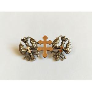 Cross Of Lorraine And Alérions Brooch Antique Jewelry