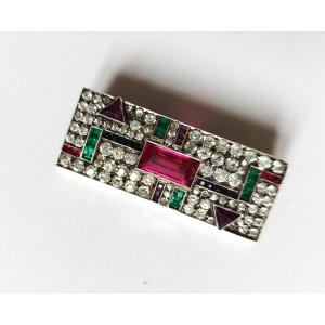 Art Deco Silver Brooch