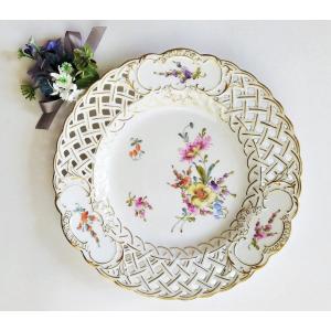 Saxe Hermann Ohme Porcelain Plate 19th C