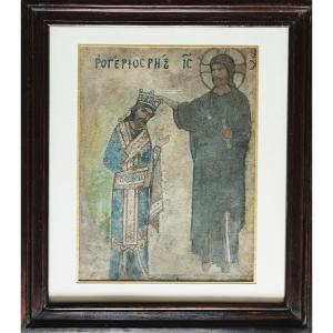 William Laparra Watercolor Effigy Of The Christ 19th C