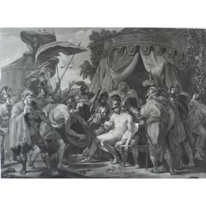 Mythological Engraving 19th C Etching Ancient Greece Old Print