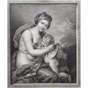 Cupid And His Mother Venus 19th C Engraving By William Sharp After Vigée Lebrun Etching  