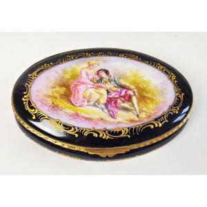 Hand Painted Porcelain Box Chateau De Longpré