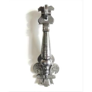  Door Knocker Wrought Iron French Folk Art 19th C