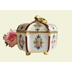 Limoges Hand Painted Porcelain Candy Jewelry Box