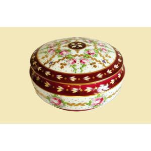 Limoges Porcelain Candy Jewelry Box Hand Painted Signed M Carpezat Roses Flowers