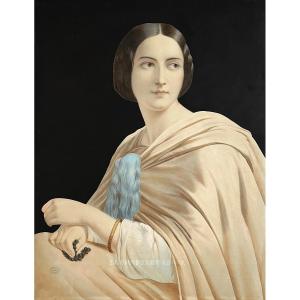 Watercolored Lithograph The Arabic Rosary 19th Century Old Print